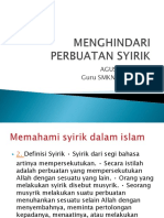 Menghindari Perbuatan Syirik