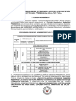 Convocatoria I Periodo 2022-I Piura