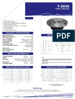 Beyma Speakers Data Sheet Dome Tweeter T2030