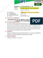 Experiencia de Aprendizaje N°05 - Ciclo Vii - 3ero y 4to - Ept - 2022 - 00001