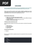 Clean Coding Notes