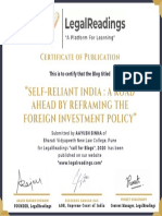 Certificate of Publication in Legal Readings