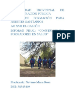 Informe Final CursodeFormacionparaAgentesSantarios NavarroMariaRosa