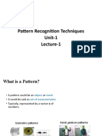 Pattern Recognition Techniques Unit-1 Lecture-1