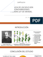 Capítulo 3 Herencia de Un Solo Gen Monohibrismo 1era Ley Mendel PDF