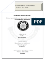 Internship Report Format Updated