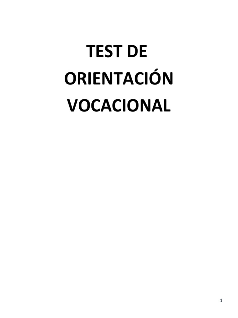 Test Vocacional | PDF | Pinturas | Dibujo
