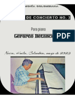 Pasillo de Concierto No. 3. para Piano Por Gerardo Betancourt.