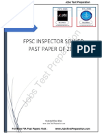 FIA Inspector Solved Past Paper 2009 Jobs Test Preparation