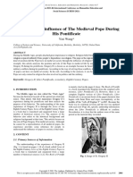Analysis of The Influence of The Medieval Pope During His Pontificate