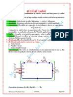 AC Circuit Analysis: 1. Apparent Power: 2. Admittance: 3. Alternator: 4. Amplitude 5. Capacitance