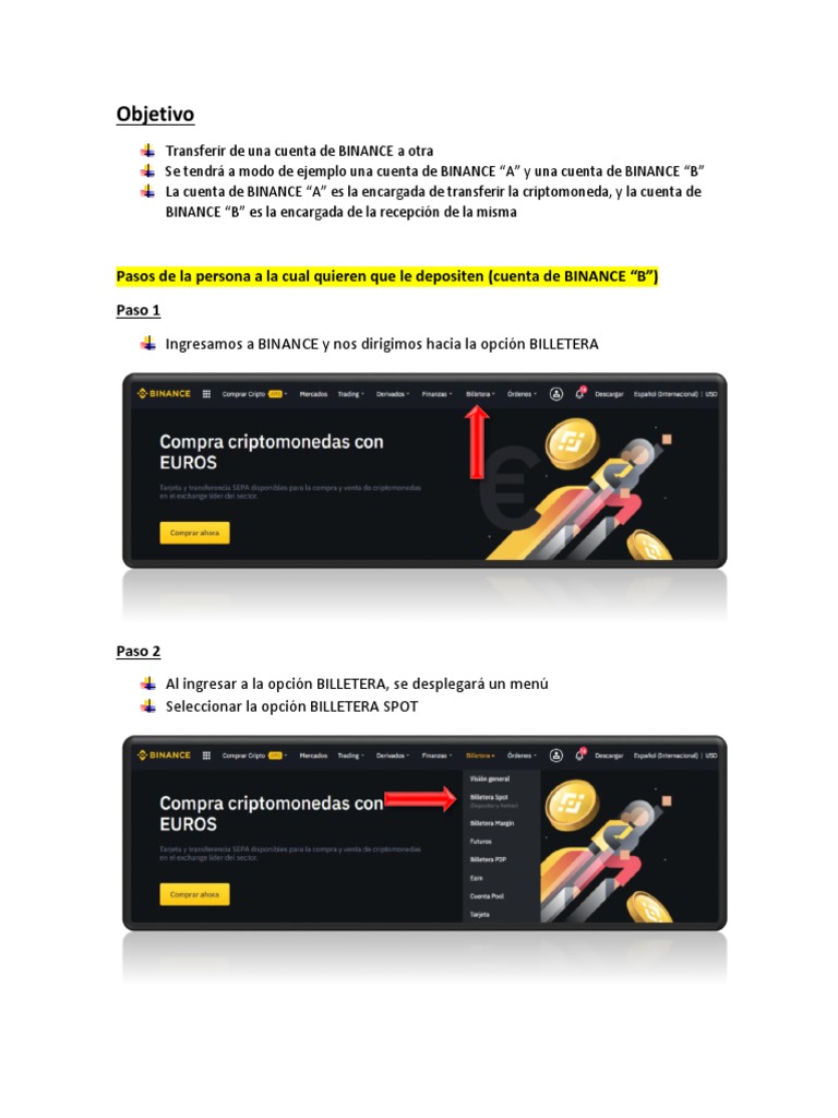 Enviar Dinero Desde Binance A Binance | PDF | Criptomoneda