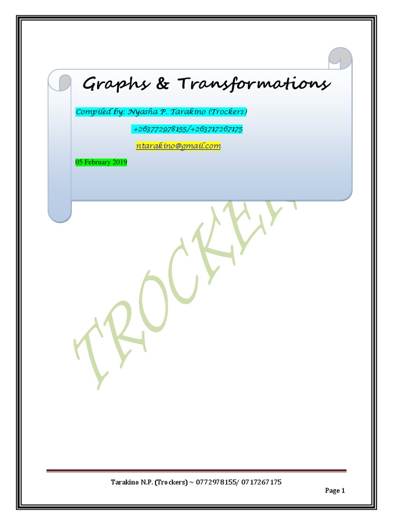 Graph Transformations and Techniques | PDF | Euclidean Vector ...