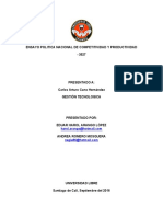 Ensayo Politica Nacional de Competitividad y Productividad