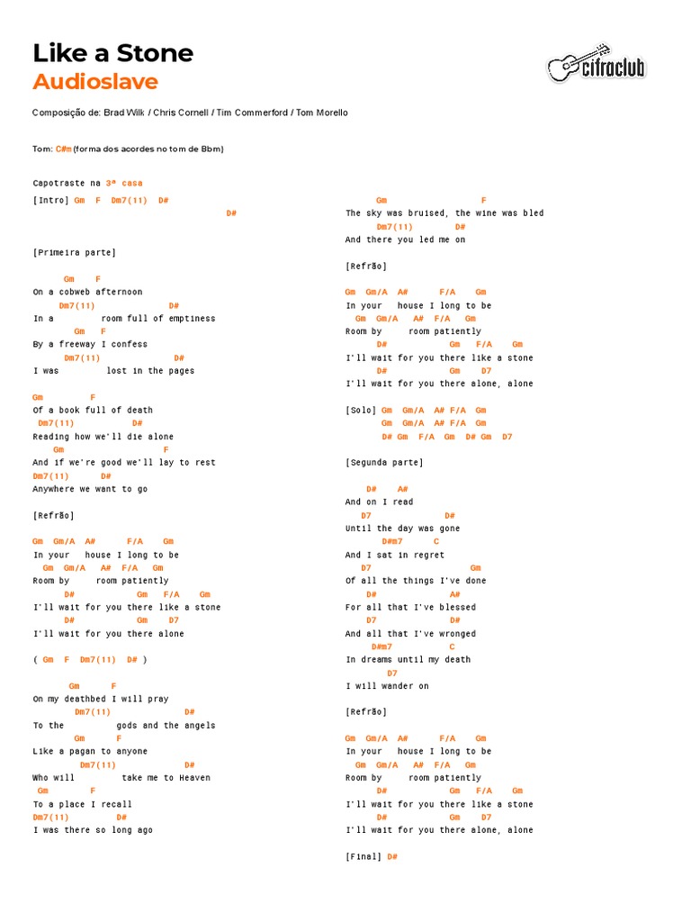 Cifra Club - Audioslave - Like A Stone | PDF | Musicians | American ...