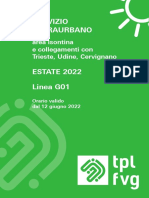 Servizio Extraurbano Linea G01 Estate 2022