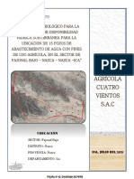 Memoria de Acreditación de Disponibilidad Hidrica para 15 Pozos en El Fundo Don Nico