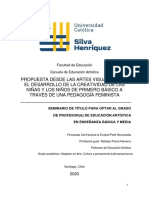 Propuesta Desde Las Artes Visuales para El Desarrollo de La Creatividad de Las Niñas y Los Niños de Primero Básico A Través de Una Pedagogía Feminista Endyel Petit y Fernanda Cid. 2020 21