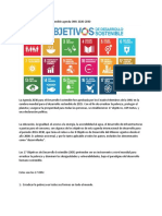 Objetivos para Desarrollo Sostenible Agenda ONU 2020