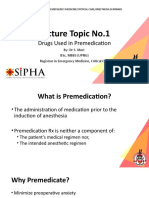 Lecture 1. Drugs Used in Premedication