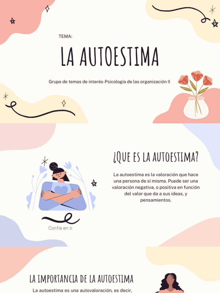 Importancia y Mejora de la Autoestima | PDF | Autoestima | Conceptos ...