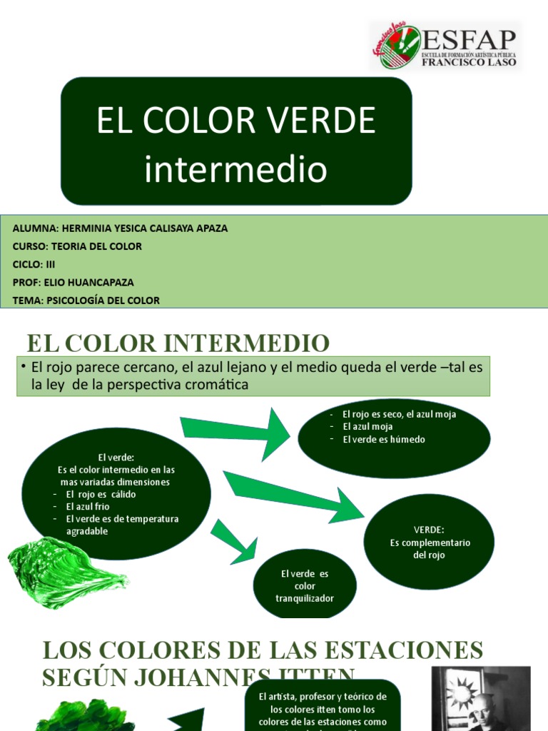 Color Verde Intermedio | PDF | Artes del Lenguaje y Comunicación