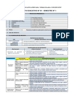 Programación de Aprendizajes - Plan Lector - 1BIM