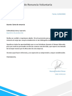 Carta de Renuncia 