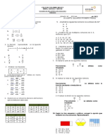 Examen de Recuperación de Matemáticas 6° Segundo Periodo