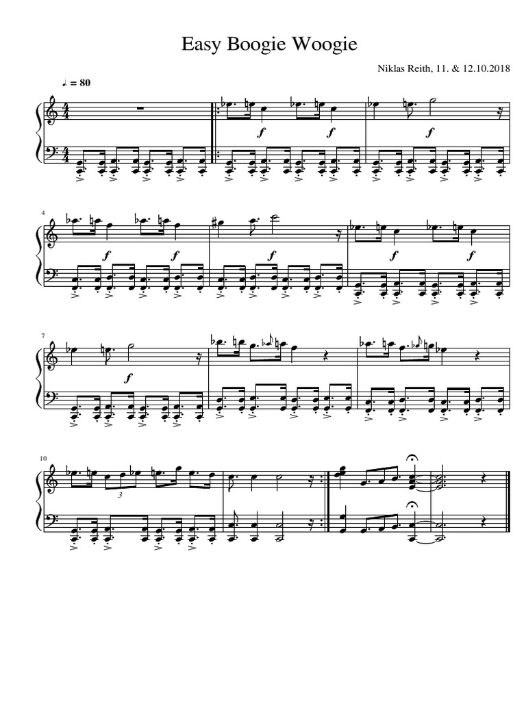 Easy Boogie Woogie | PDF