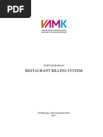 Restaurant Billing System: Sujit Maharjan