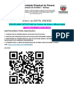 Catálogo (2 Chamada) de Disciplinas Optativas 2º Semestre2022 - Anexo I Do Edital 008 - 2022
