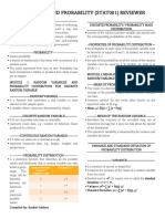 Statistics and Probability (Stat001) Reviewer