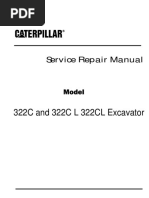 Caterpillar Cat 322c L 322cl Excavator Prefix Fed Service Repair Manual Fed00001 and Up 1594396296