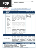 Sesiones Aprendizaje Agosto