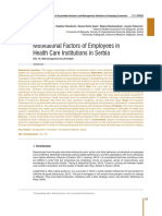 ARP6 - Motivational Factors in Healthcare Institutions Serbia