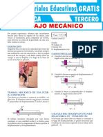 Trabajo Mecánico para Tercer Grado de Secundaria