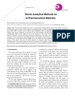 Application of Different Analytical Methods For Characterization of Pharmaceutical Materials