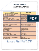 Kalender Akademik 2022-2023