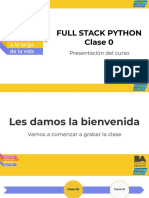 Clase 0. Presentación Del Curso Full Stack Python