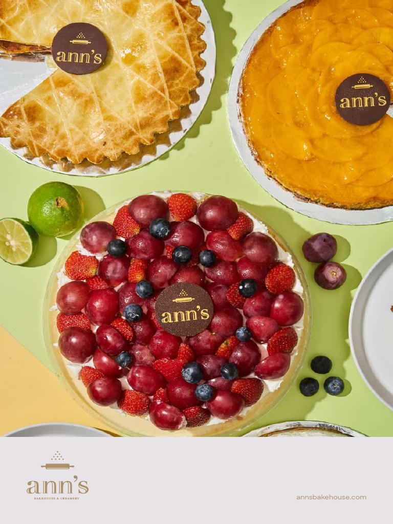 Ann's Bakehouse Menu Features Wide Selection of Cakes, Pastries and