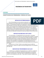 Conceptos Básicos de Termodinámica y Mecánica de Los Fluidos