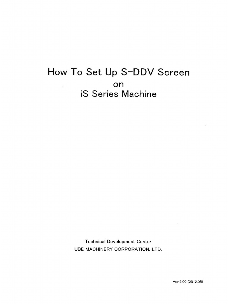 Set Up S-DDV Screen | PDF