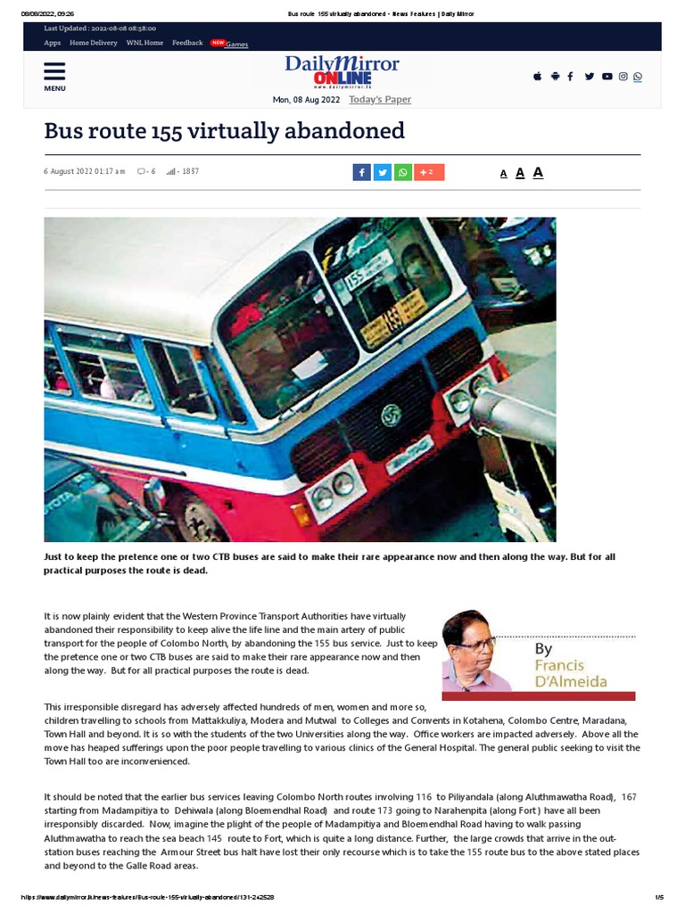 Dublin Bus Route 155 Timetable