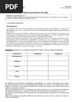 Guía de Aprendizaje CIENCIAS NATURALES 5TO AÑO Microorganismos