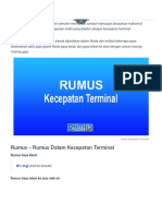 Rumus Kecepatan Terminal Beserta Hukum Stokes Dan Contoh Soal