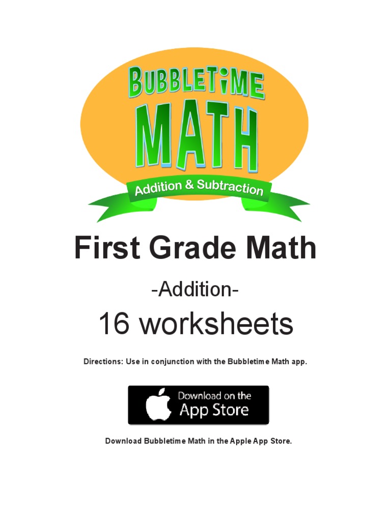 First Grade Math: Addition & Subtraction | PDF | Subtraction | Mathematics