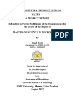 A Project Report Submitted in Partial Fulfillment of The Requirements For The Award of The Degree of Master of Science in Microbiology