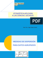 Estadígrafos de Dispersion para Datos Agrupados Ccss 2022-I