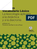 La Lexicologia Aplicada A La Didactica y A La Diacronía